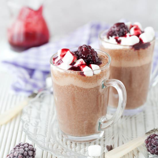 Blackberry Hot Chocolate - Recipe photo by littlesugarsnaps