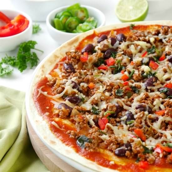 Mexican Tortilla Pizza - Recipe photo by BirdsParty