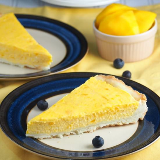 Mango Mousse Tart - Recipe photo by Woman Scribbles