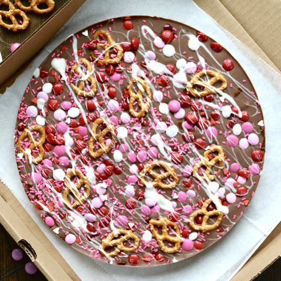 Milk Chocolate Valentine's Pizza - Recipe photo by Ciao Chow Bambina