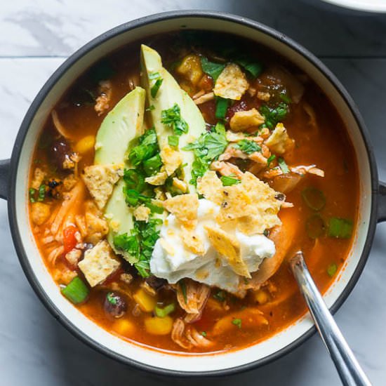 Pressure Cooker Chicken Tortilla Soup - Recipe photo by kitschen_cat