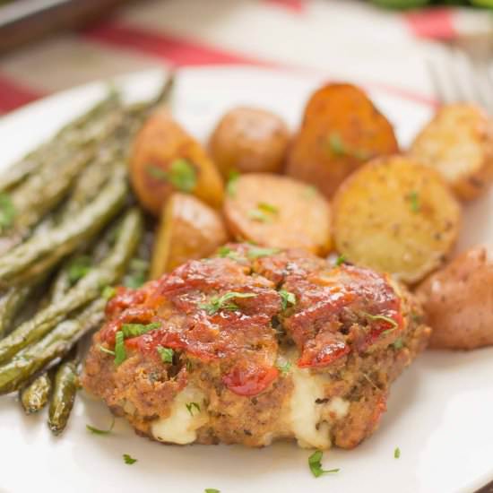 Sheet Pan Mini Meatloaves - Recipe photo by Strawberry Blondie Kitchen