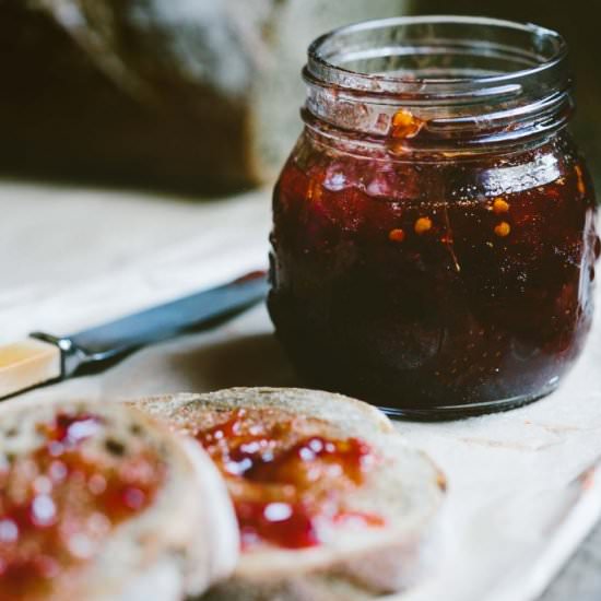 Delicious Strawberry Chilli Jam - Recipe photo by My Goodness Kitchen