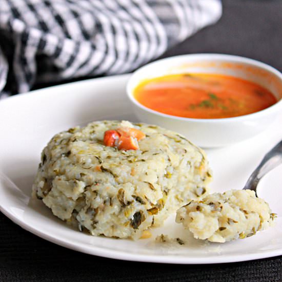 Spinach Pongal - Recipe photo by Aromatic Cooking