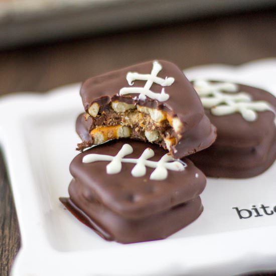 Reese's Pretzel Football Cookies - Recipe photo by Take Two Tapas