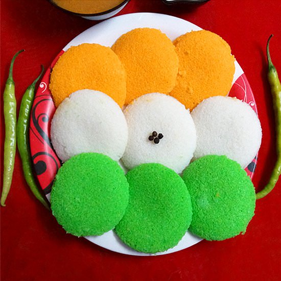 Tri Color Healthy Idli - Recipe photo by shobhapink