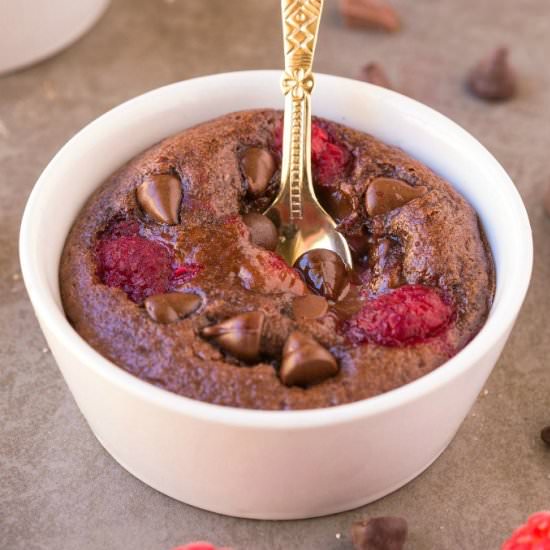 Healthy Chocolate Raspberry Brownie - Recipe photo by thebigmansworld