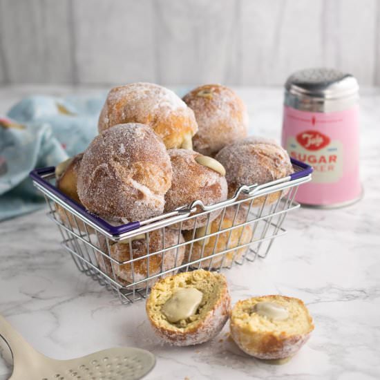 Banana & Custard Donuts - Recipe photo by JoJoNookAndCranny