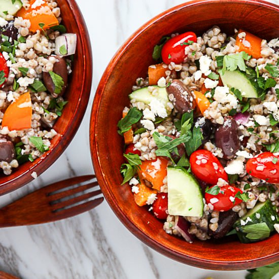 Mediterranean Buckwheat Salad - Recipe photo by the food blog