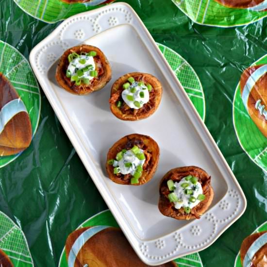 Pulled Pork Potato Skins - Recipe photo by Hezzi-D