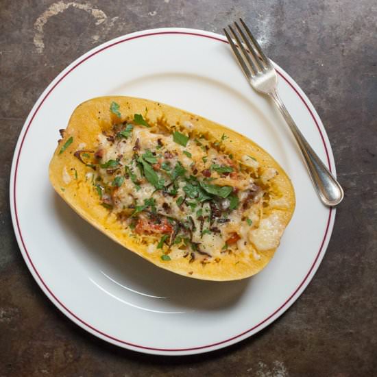 Stuffed Spaghetti Squash - Recipe photo by TimVidraEats