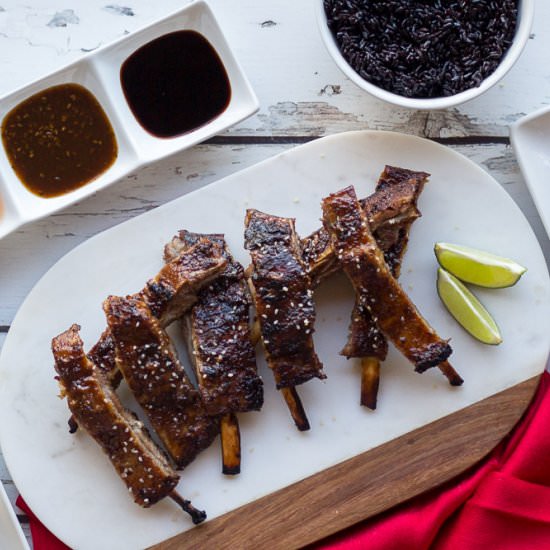 Hoisin & Black Garlic Lamb Ribs - Recipe photo by masappetit