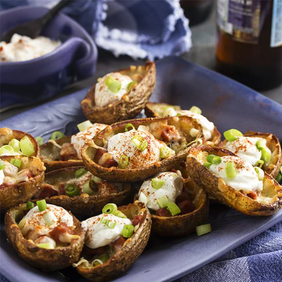 Crispy Chorizo Potato Skins - Recipe photo by justalittlebitofbacon