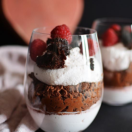 Dark Chocolate Raspberry Mousse Cup - Recipe photo by kjandcompany