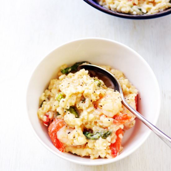 Shrimp Asparagus Risotto - Recipe photo by ambslovesfood
