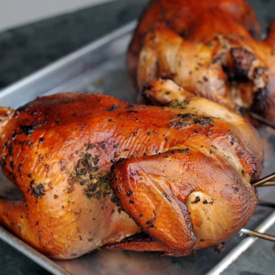 Smoked Chicken - Recipe photo by girlscangrill