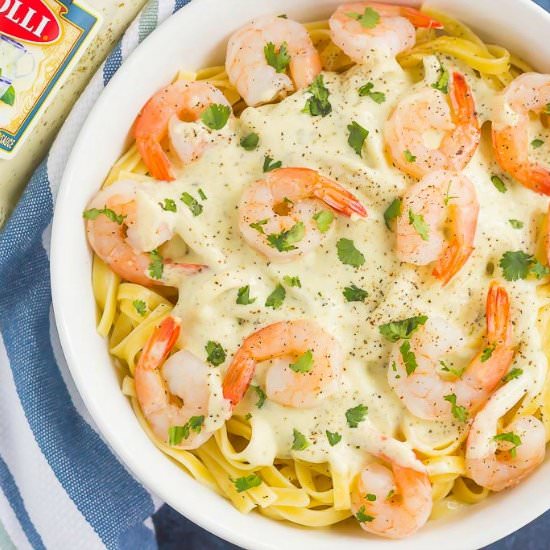 Grilled Shrimp Alfredo Pasta - Recipe photo by pumpkinnspice