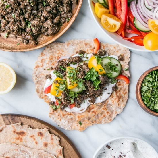 Lamb Salad Flatbreads - Recipe photo by My Kitchen Love