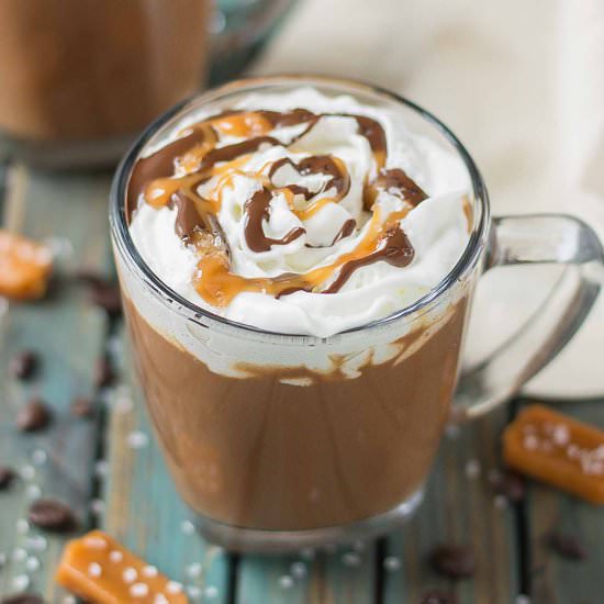 Sea Salt Caramel Mocha - Recipe photo by Strawberry Blondie Kitchen