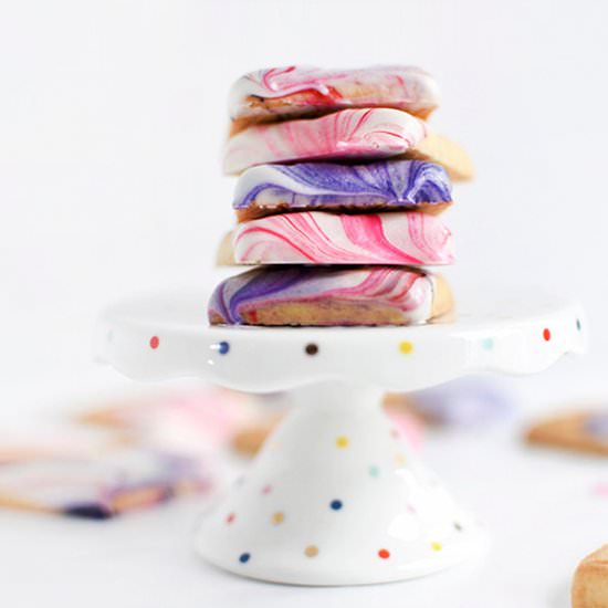 Marbled Valentine Shortbread Cookie - Recipe photo by delineate your dwelling
