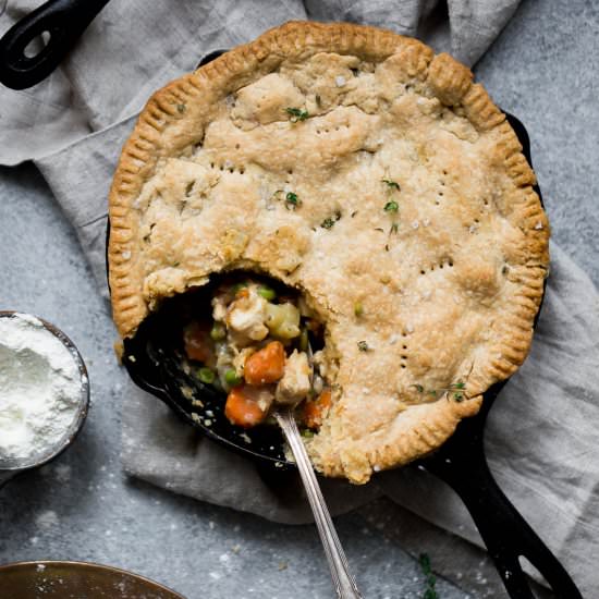 Healthy Chicken Pot Pie - Recipe photo by ambitiouskitchen
