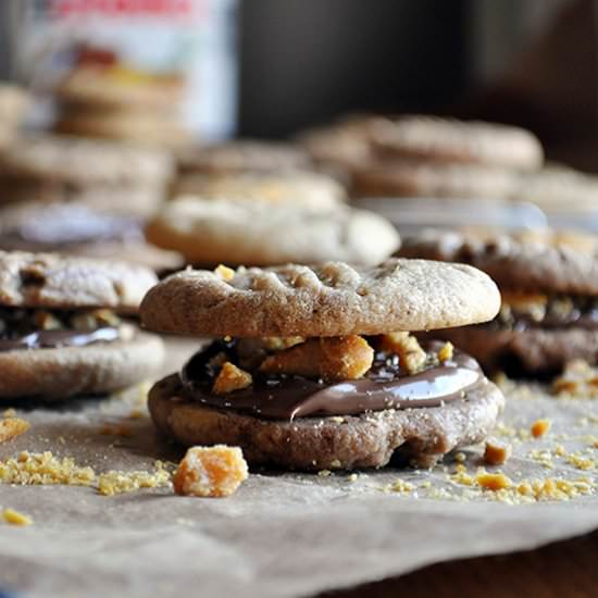 Peanut Butter Nutella Cookies - Recipe photo by BatterandDough