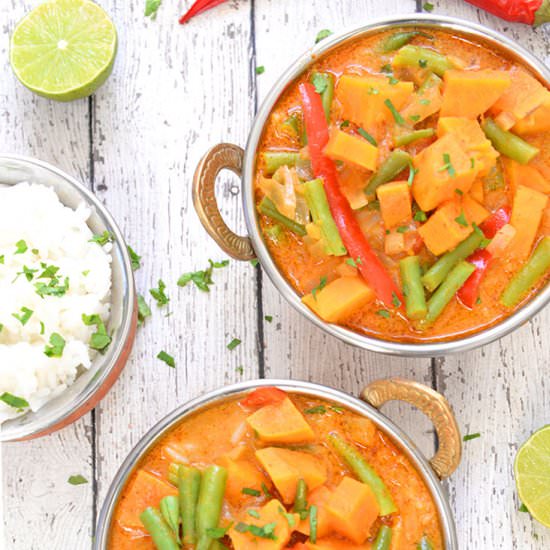 Creamy Sweet Potato Red Thai Curry - Recipe photo by caseyjadehill