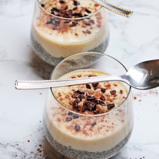 Vanilla chia pudding - Recipe photo by AlwaysHungryVegan