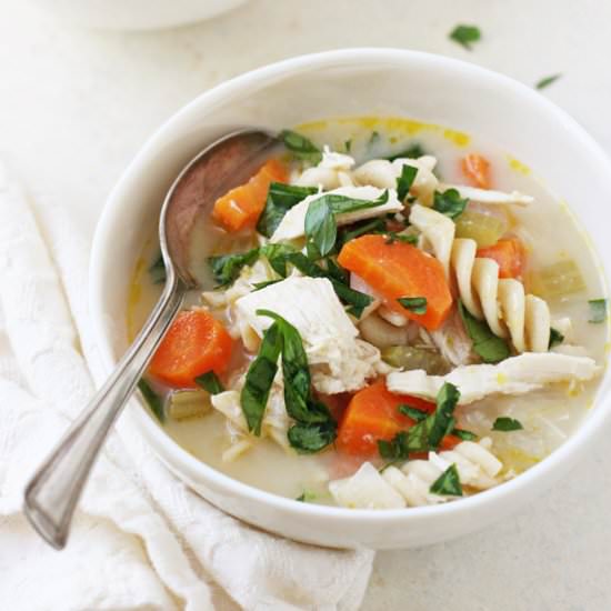 miso chicken noodle soup - Recipe photo by Cook Nourish Bliss