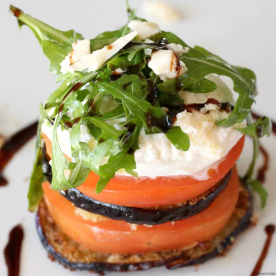 Fried Eggplant Stack - Recipe photo by TheEyesofaBoy