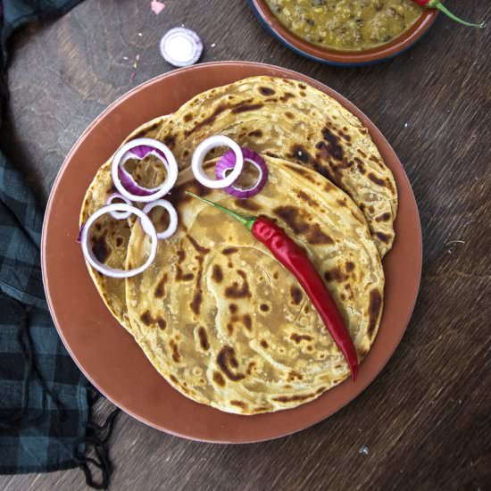 Lachha Paratha 3 Ways - Recipe photo by Anu@MyGingerGarlicKitchen