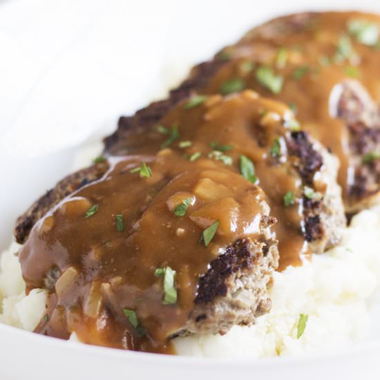 Skillet Meatloaf with Pan Gravy - Recipe photo by Coco and Ash