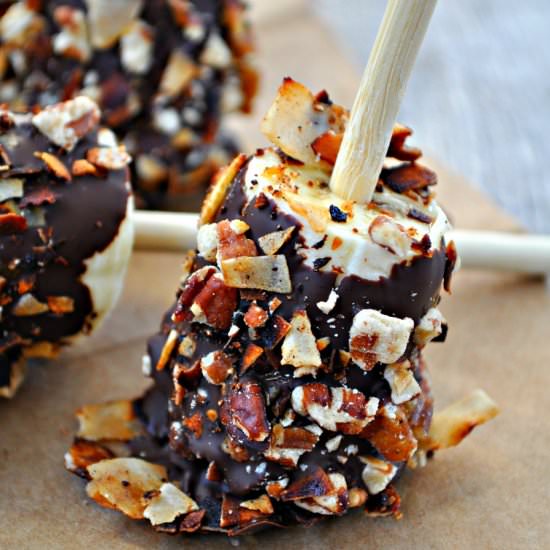 Vegan Chocolate Nutty Bacon Bananas - Recipe photo by rabbitandwolves