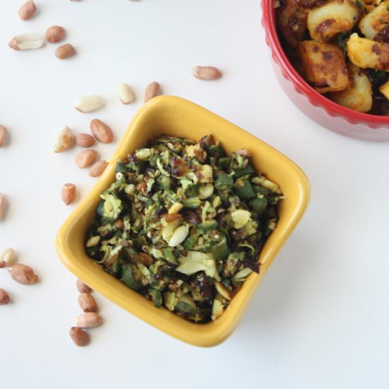 Okra Fry with Peanuts - Recipe photo by sandhiya