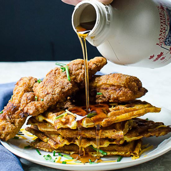 Southern-Style Chicken and Waffles - Recipe photo by garlic and zest
