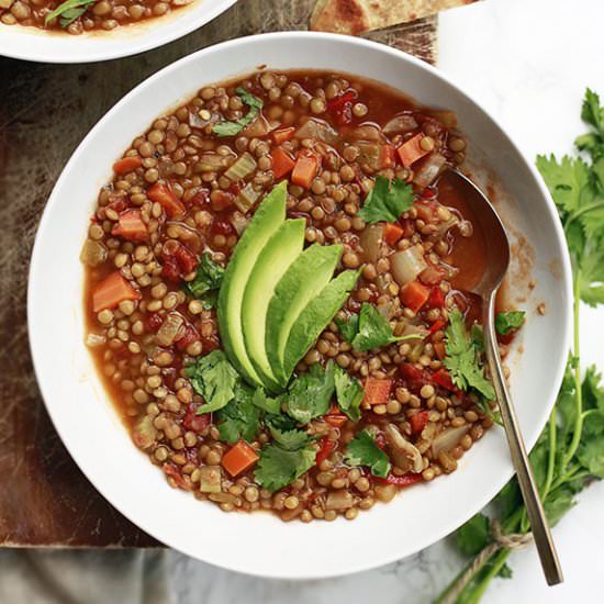 Mexican Lentil Soup - Recipe photo by Yummy Mummy