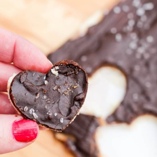 Paleo Twix Hearts - Recipe photo by jordansward