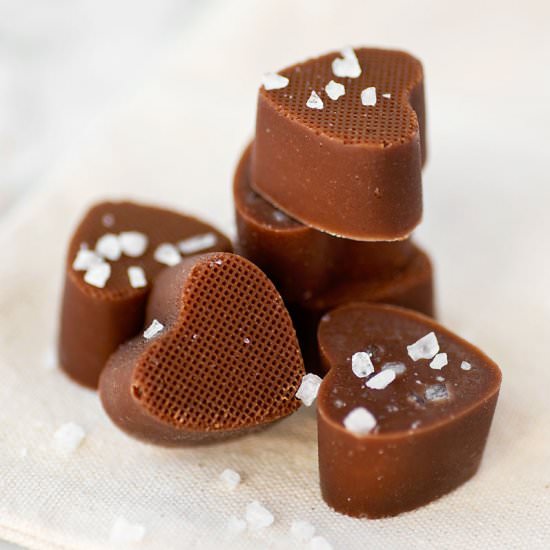 Coconut Butter Chocolate Hearts - Recipe photo by foodsmartmom