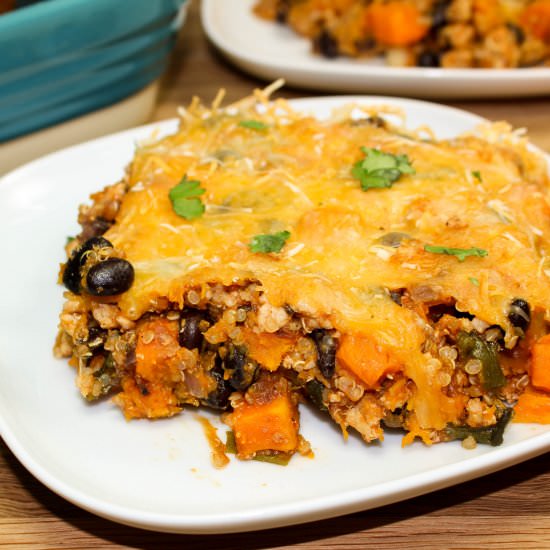 Tex-Mex Turkey Quinoa Casserole - Recipe photo by Bites of Flavor