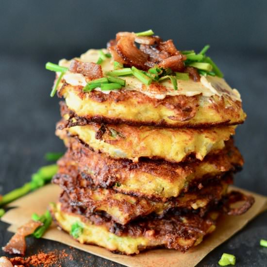 Spaghetti Squash Fritters w/ Bacon - Recipe photo by realfoodwithdana