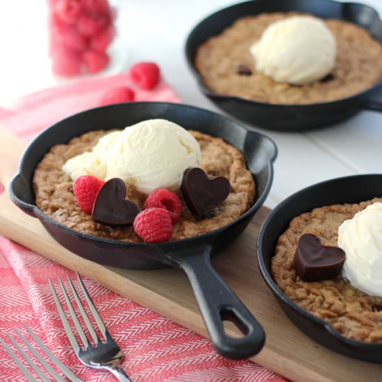 Chocolate Chunk Skillet Cookies - Recipe photo by SatoriDesignForLiving