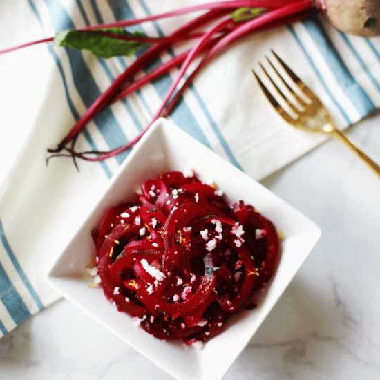 Roasted Beets & Orange Vinaigrette - Recipe photo by FlirtingwithFlavor