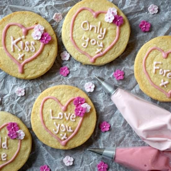 Loveheart Shortbread Biscuits - Recipe photo by OnlyCrumbsRemain