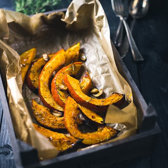 Roasted Hokkaido Pumpkin - Recipe photo by The Girl Loves To Eat