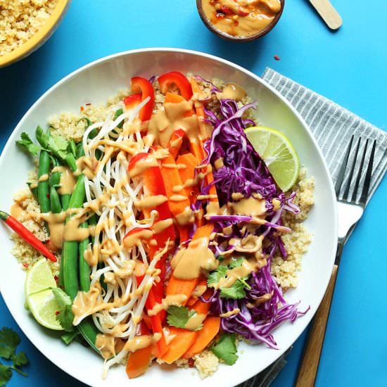 Quinoa Gado-Gado Bowl (30-mins!) - Recipe photo by minimalist baker