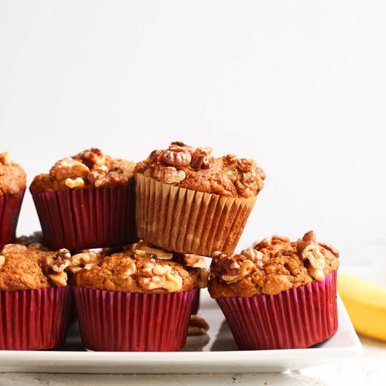 1-Bowl Vegan Banana Nut Muffins - Recipe photo by minimalist baker