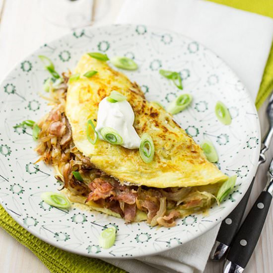 Alpine Omelette - Recipe photo by The Girl Loves To Eat