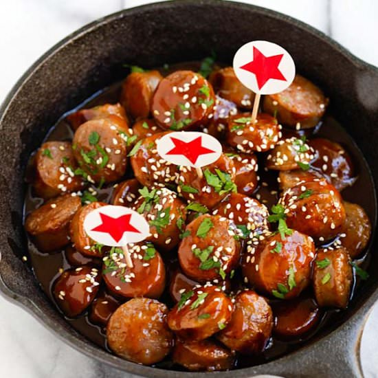 Honey Barbecue Sausage Bites - Recipe photo by rasamalaysia