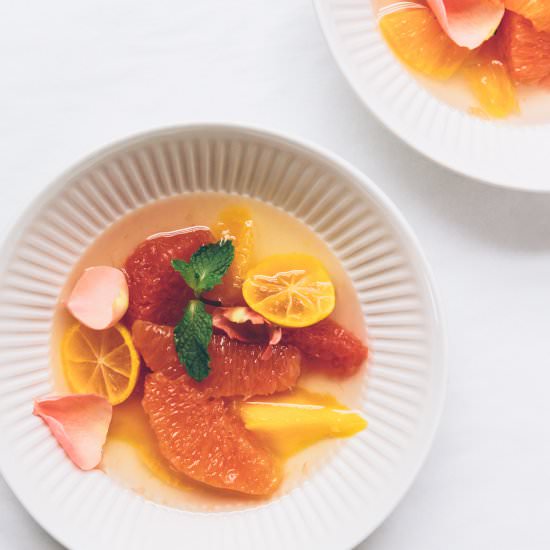 Citrus with Rosewater, Mint, and Lime - Recipe photo by MillysKitchen