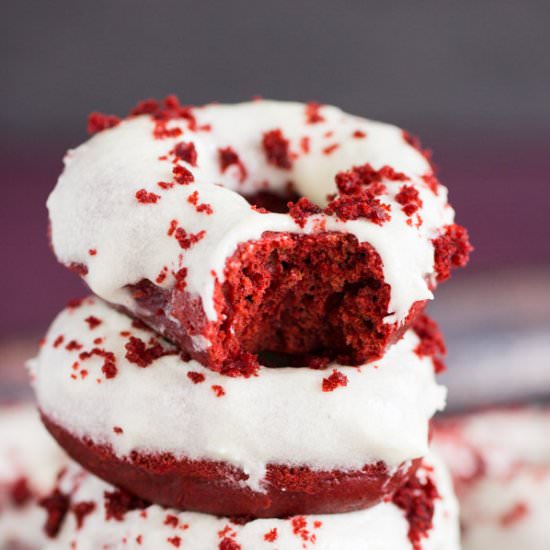 Baked Red Velvet Donuts - Recipe photo by thegoldlininggirl
